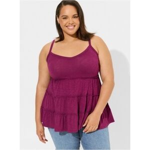 Torrid Vintage V-neck Tiered Swing Cami